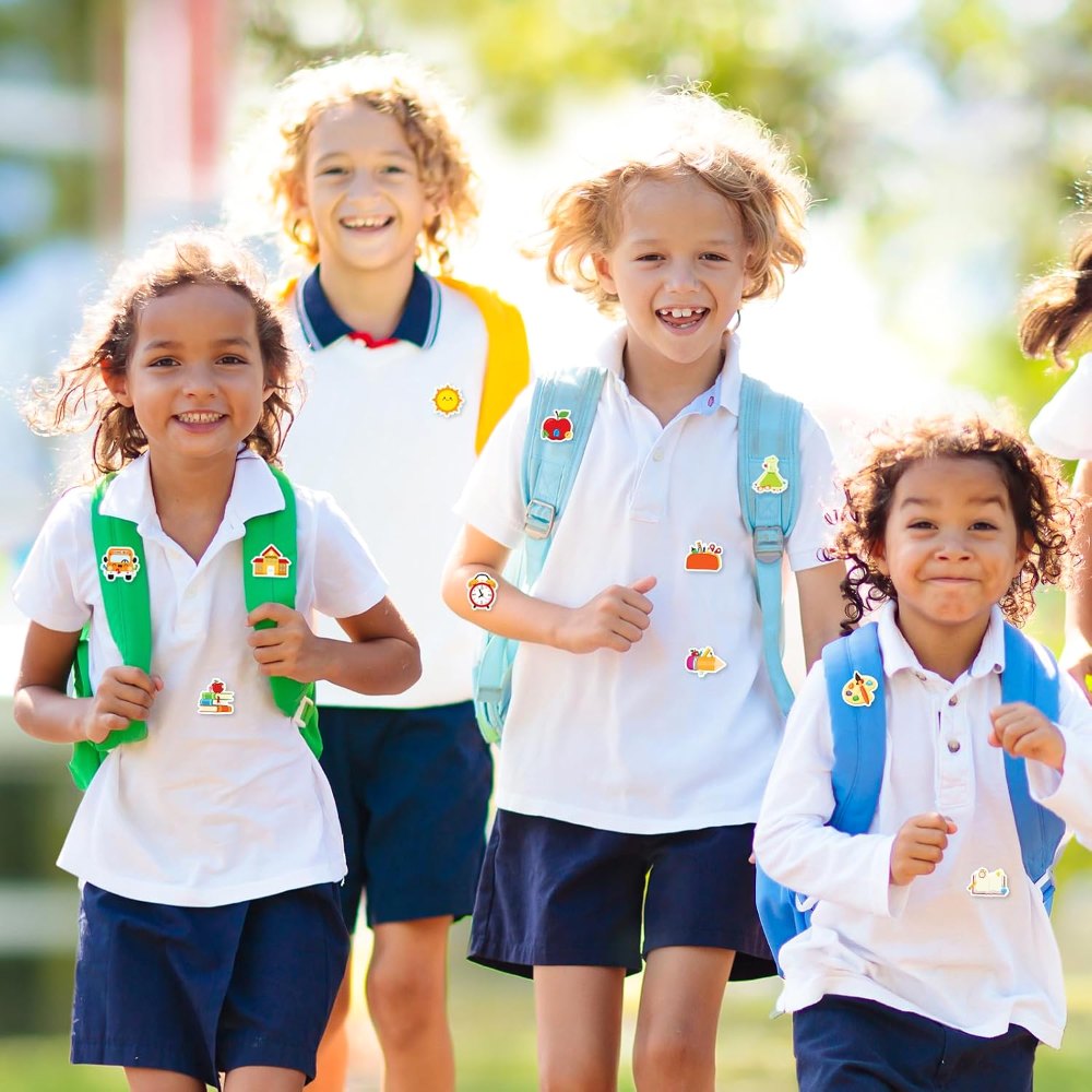 1 1/2" Cute Preschool Kindergarten Back to School Stickers, view 4