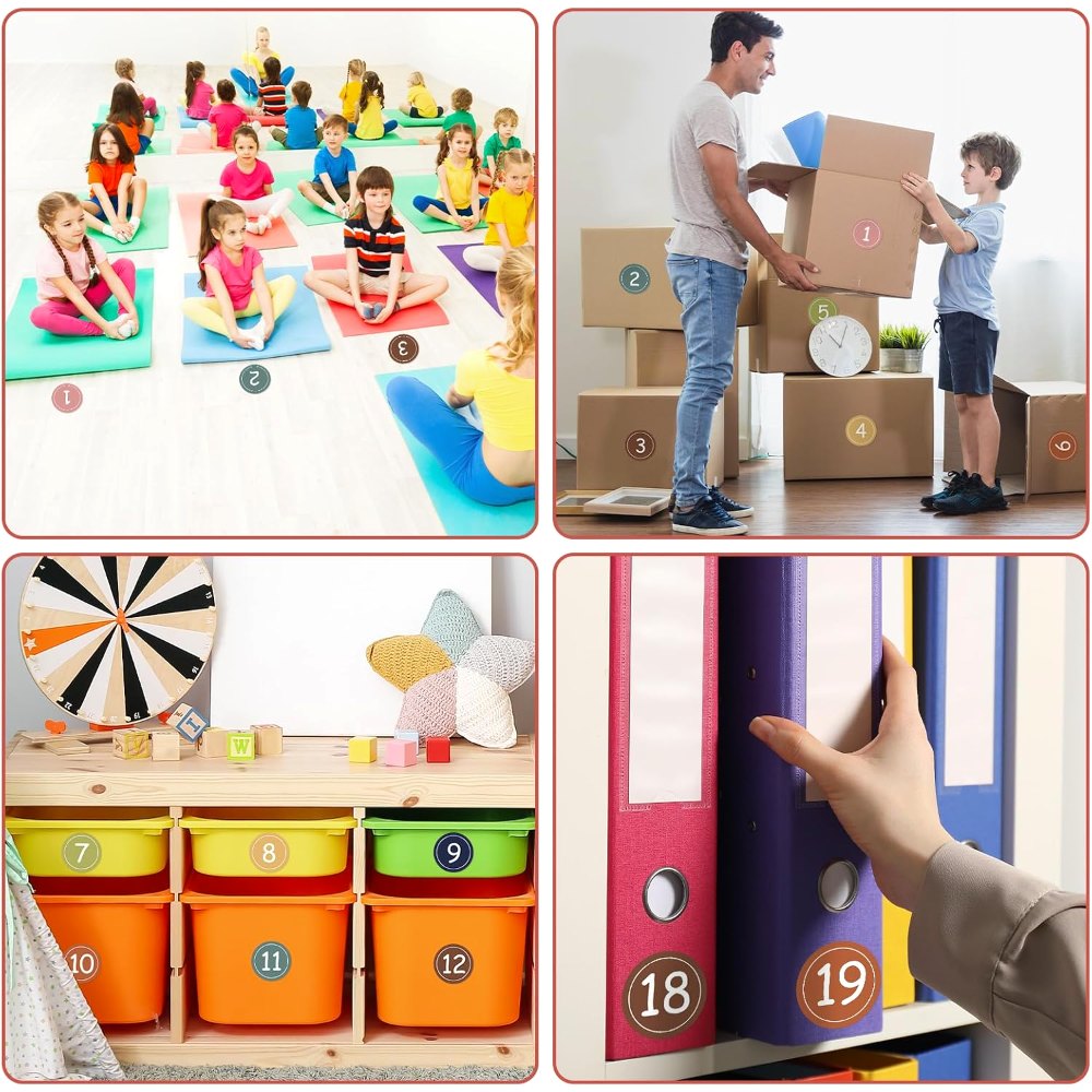 2 1/2" Number Stickers Boho Classroom Decor Set, view 7