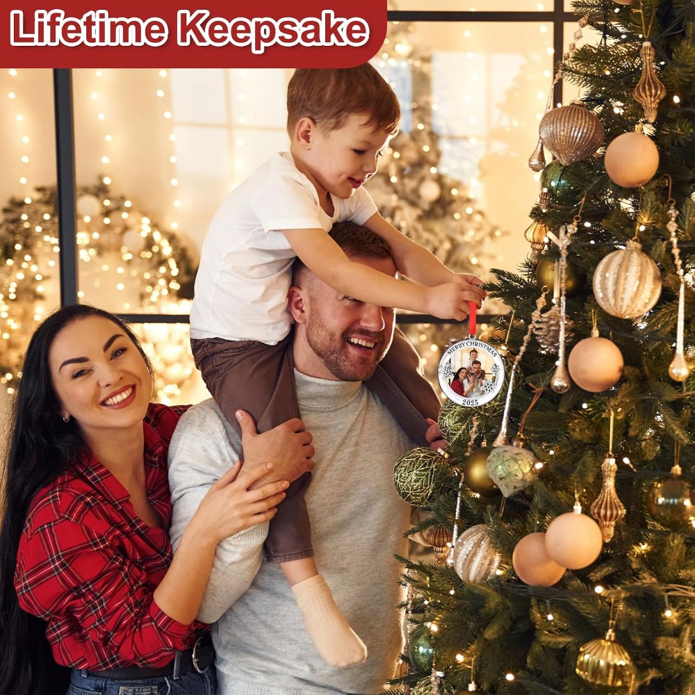 2025 Merry Christmas Photo Frame Ornament for Tree, view 6