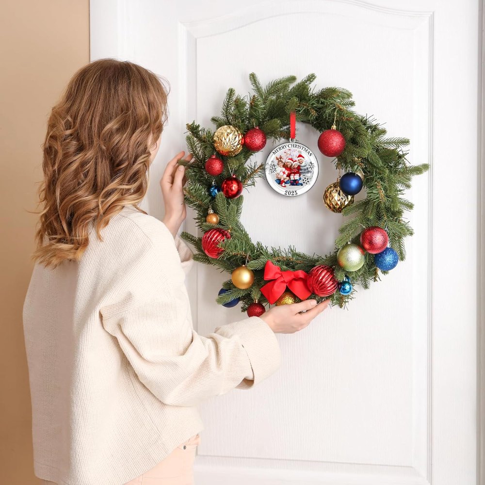 2025 Merry Christmas Photo Frame Ornament for Tree, view 7