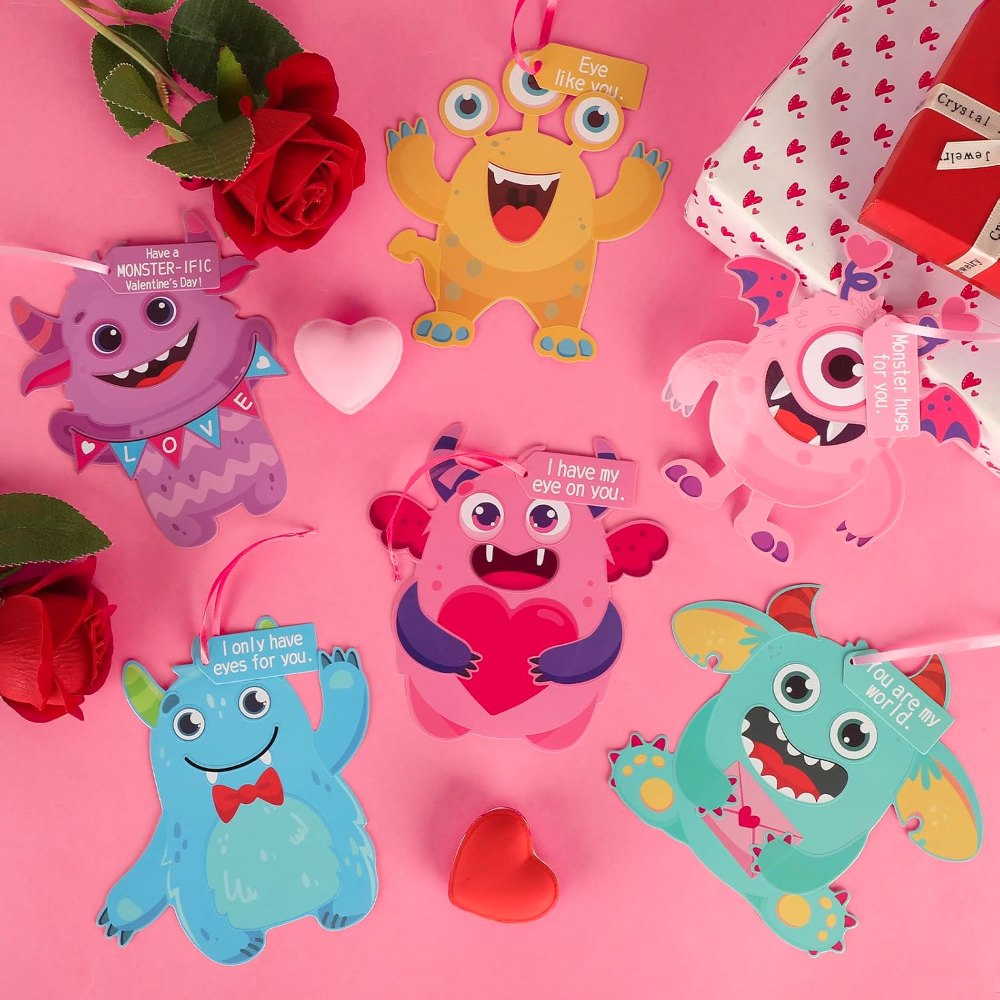 24 Sets Valentine's Day Craft Kits for Kids DIY Monster, view 4