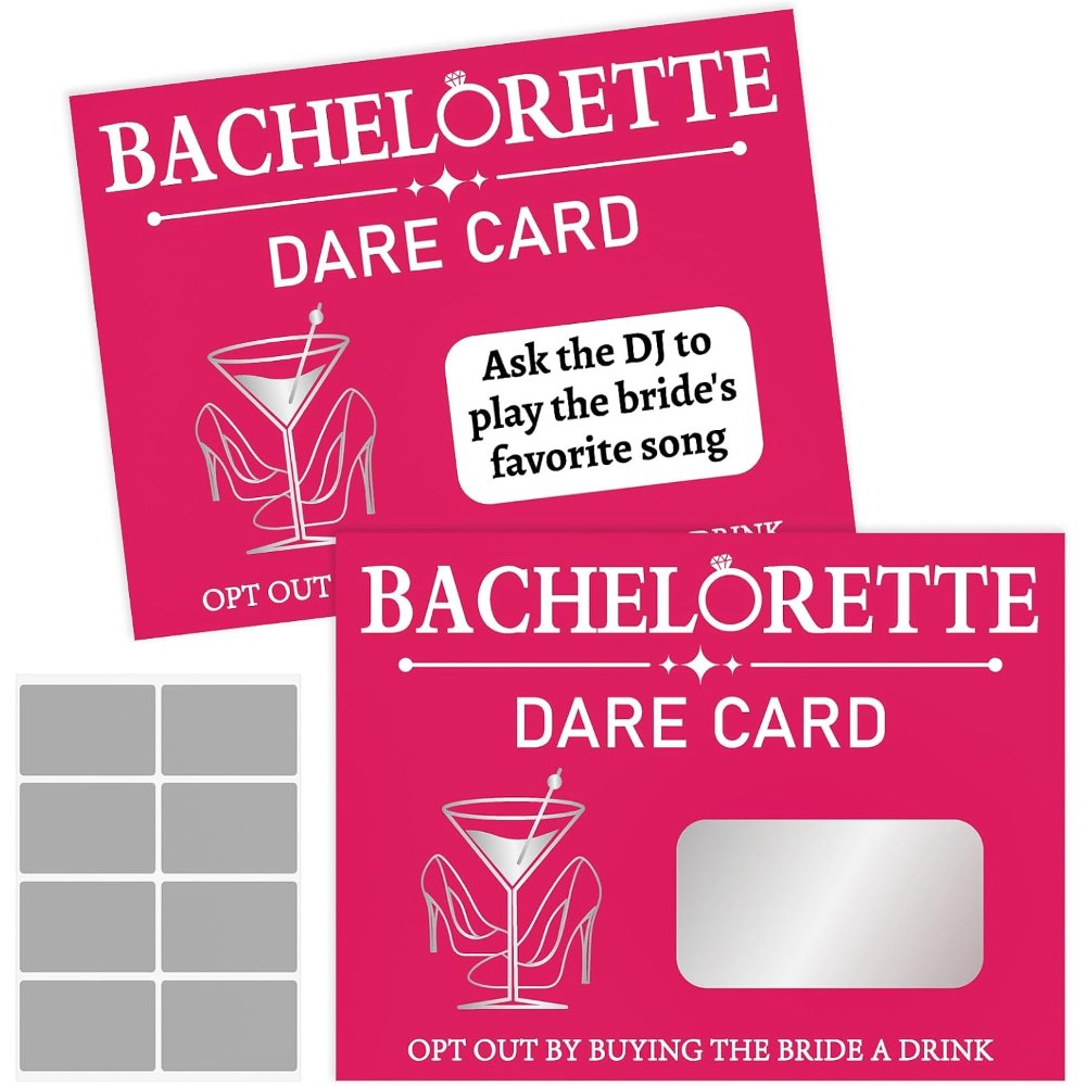 25-Piece Bachelorette Scratch Off Dare Game Cards with