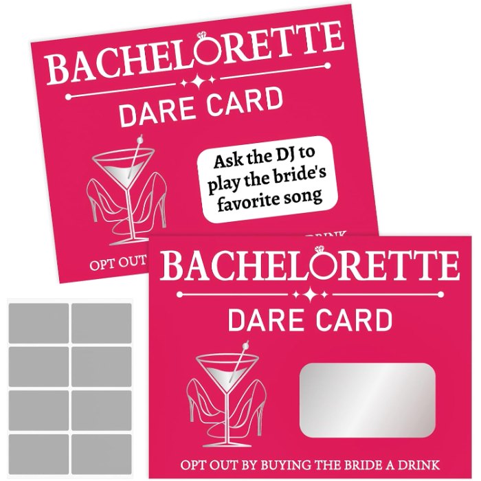 25-Piece Bachelorette Scratch Off Dare Game Cards with