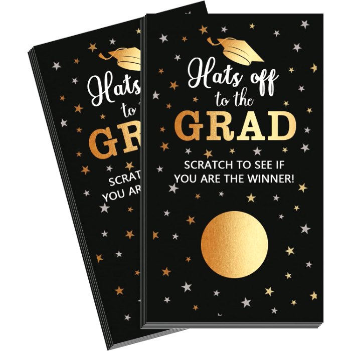 30 Cards Scratch Off Graduation Party Game