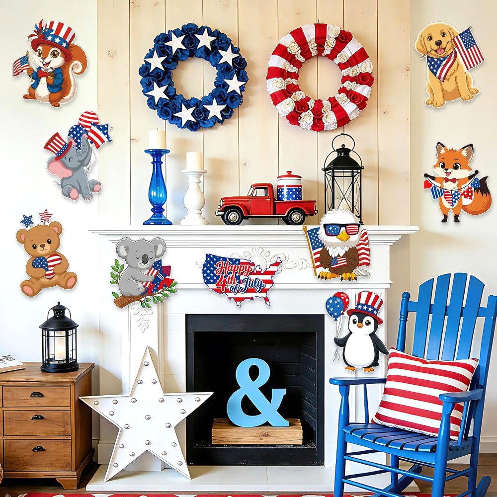 4th of July Bulletin Board Decorations Cutouts Set, view 5