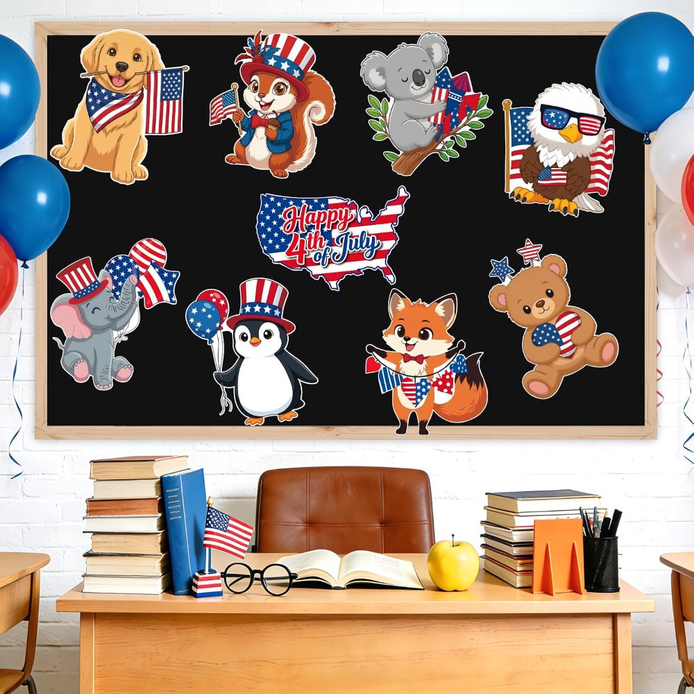 4th of July Bulletin Board Decorations Cutouts Set, view 7