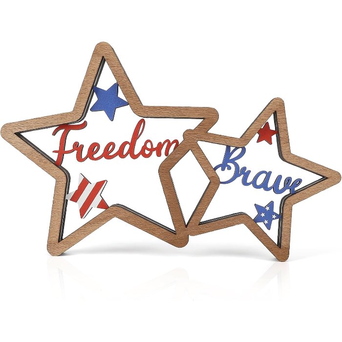 4th of July Decorations Patriotic Memorial Day Wooden