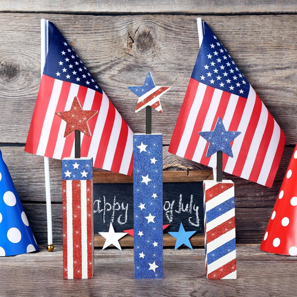 4th of July Decorations Set, Red Blue and White, view 6