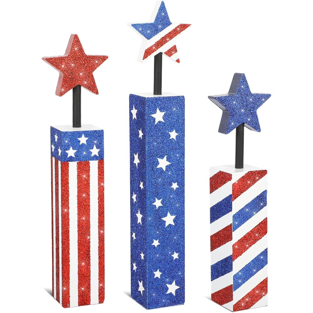 4th of July Decorations Set, Red Blue and White