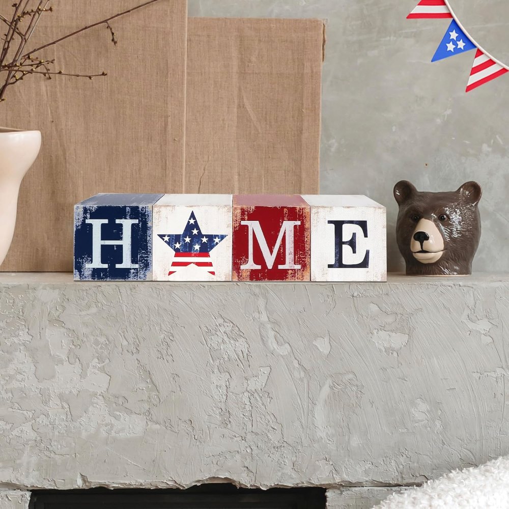 4th of July Decorations Wooden Stars, view 7
