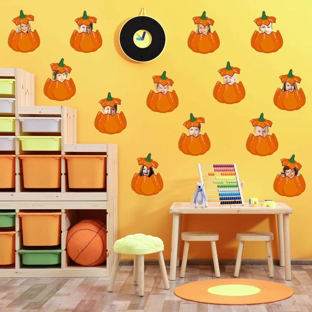 50 Sets Fall Pumpkin Cutouts Thanksgiving Bulletin Board, view 4