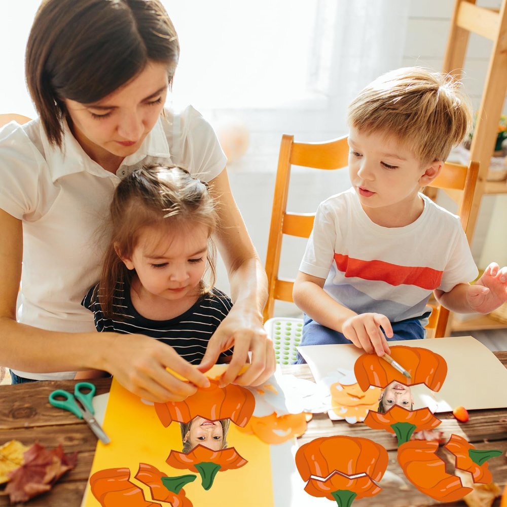 50 Sets Fall Pumpkin Cutouts Thanksgiving Bulletin Board, view 5