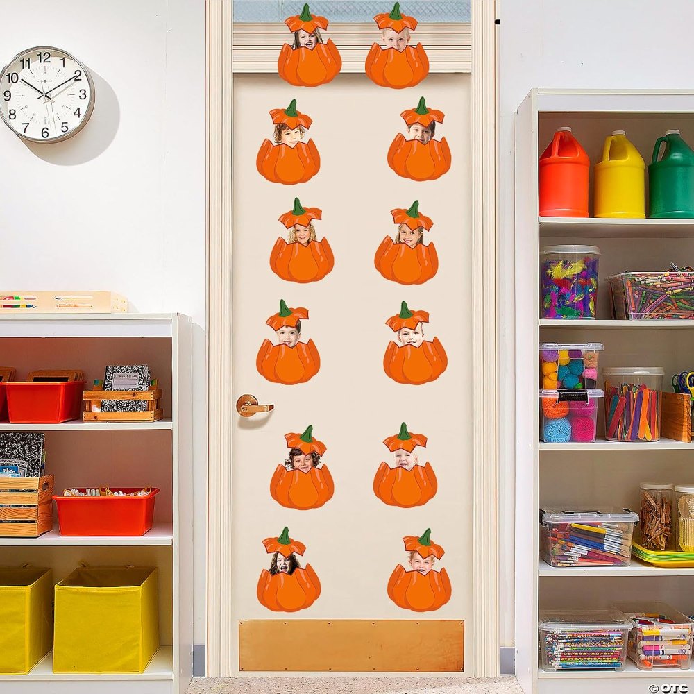 50 Sets Fall Pumpkin Cutouts Thanksgiving Bulletin Board, detail 7