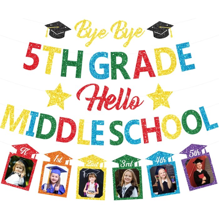 5th Grade Graduation Decorations Glitter Elementary