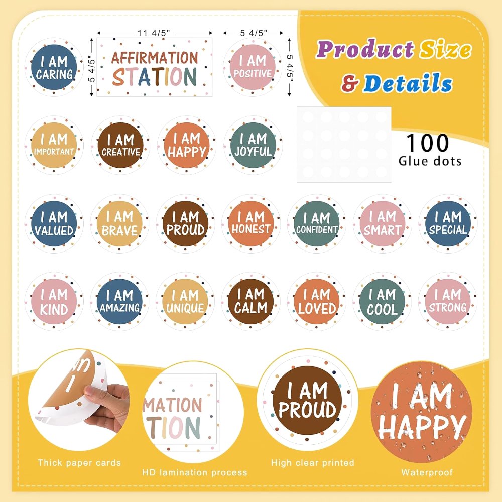 Affirmation Station Bulletin Board Decor Set, view 2