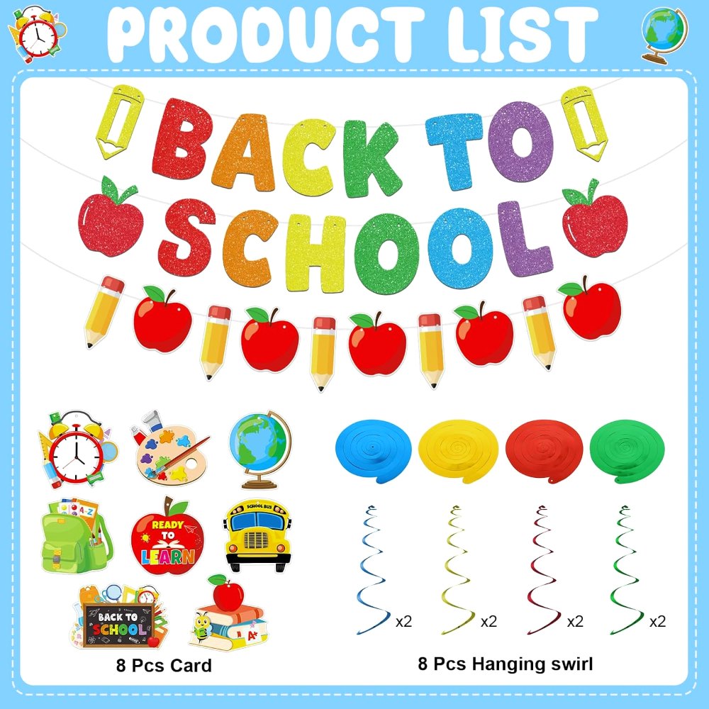 Back to School Decorations Welcome Back to School Banner, view 3