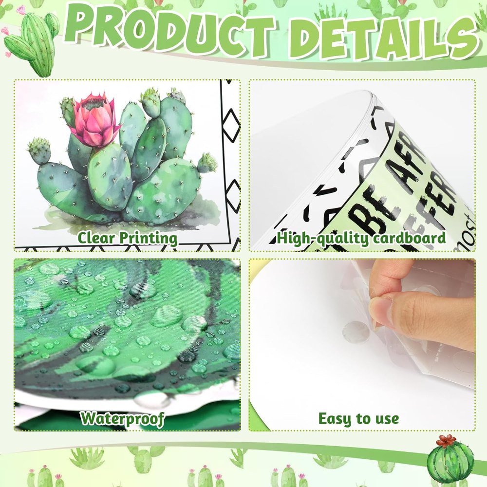 Cactus Bulletin Board Decorations Plant Motivational, view 3