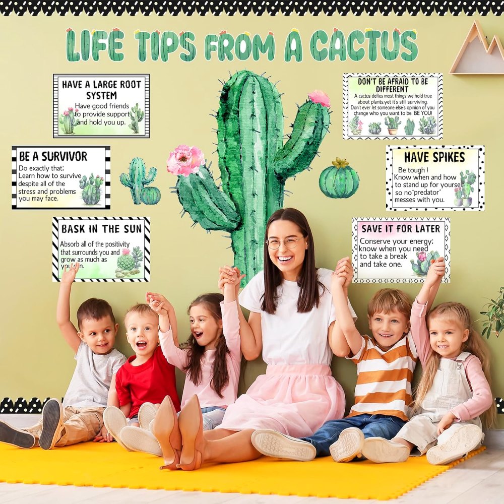 Cactus Bulletin Board Decorations Plant Motivational, view 4