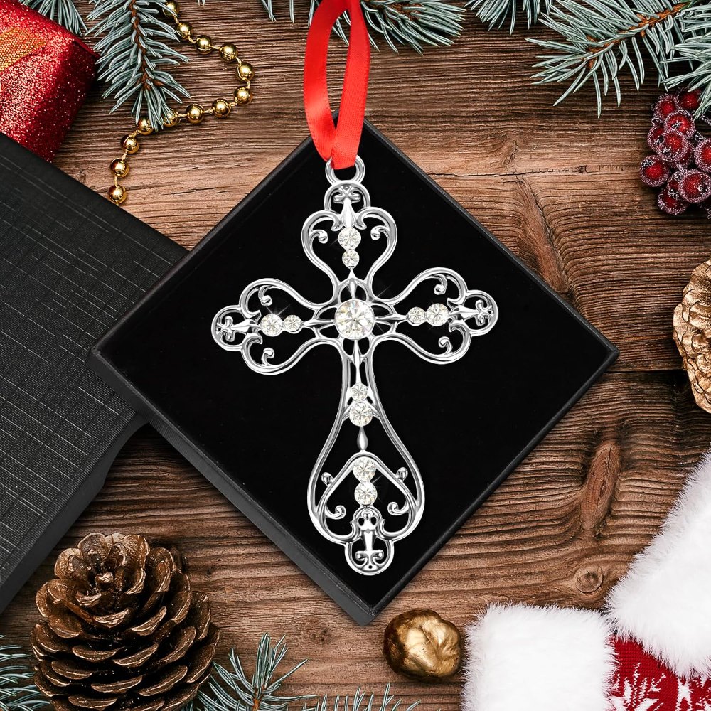 Christmas Christian Cross Ornaments for Christmas Tree, view 6