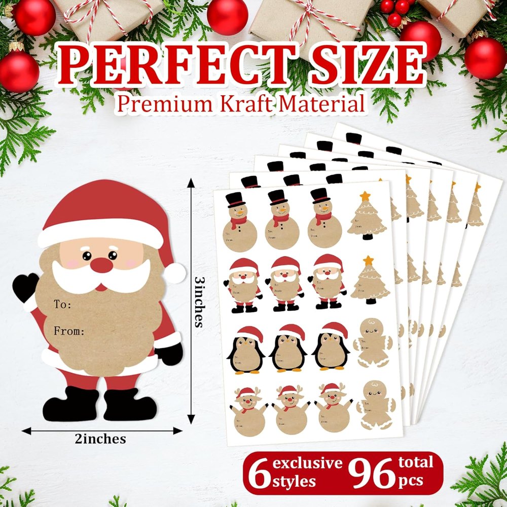 Christmas Gift Tags Stickers, view 2