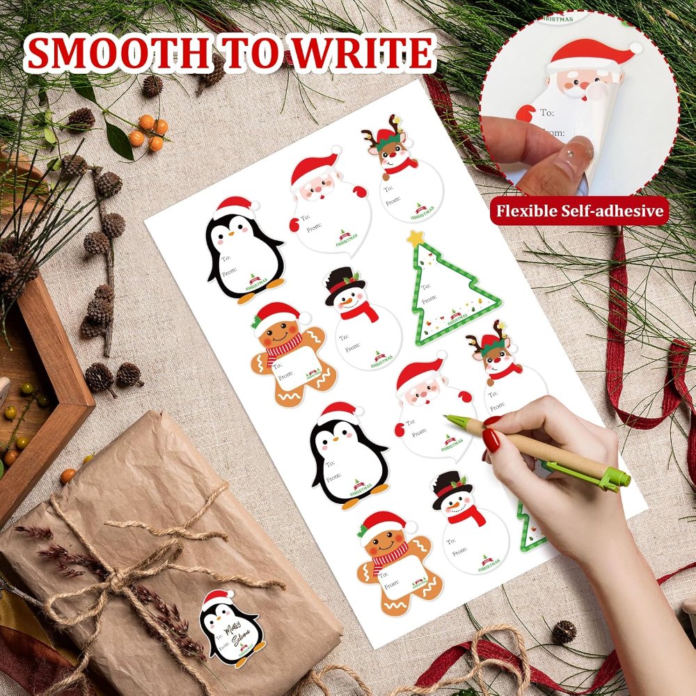 Christmas Gift Tags Stickers, 96 pieces, view 3