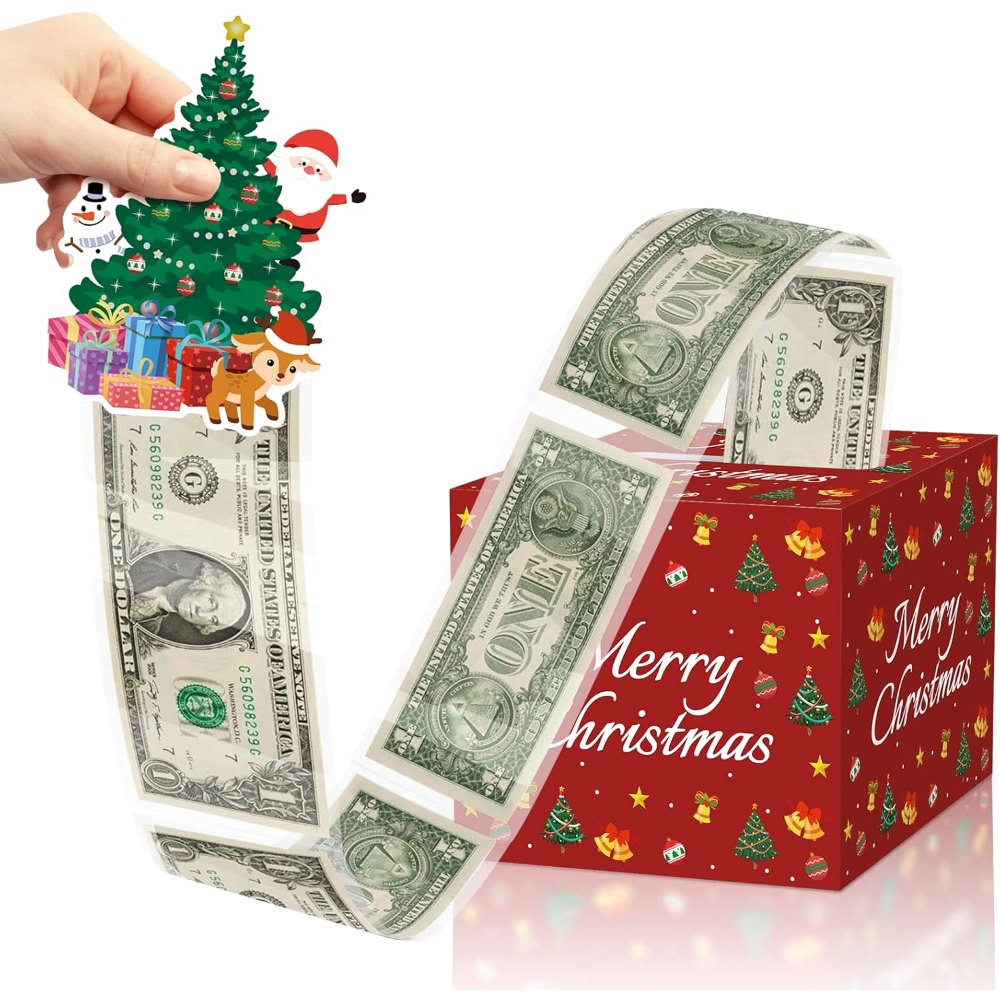 Christmas Money Box for Cash Gift Pull Surprise Money
