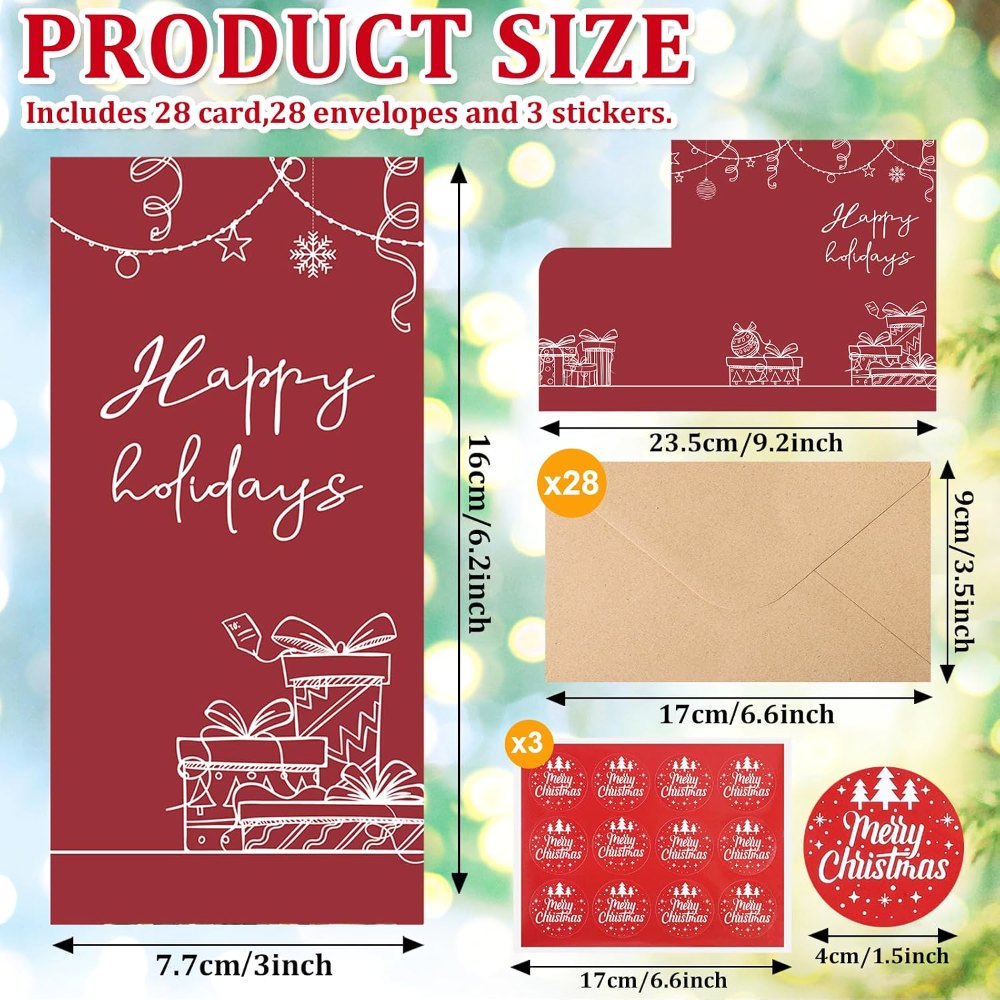 Christmas Money Holder Cards with Envelopes and Stickers, view 2