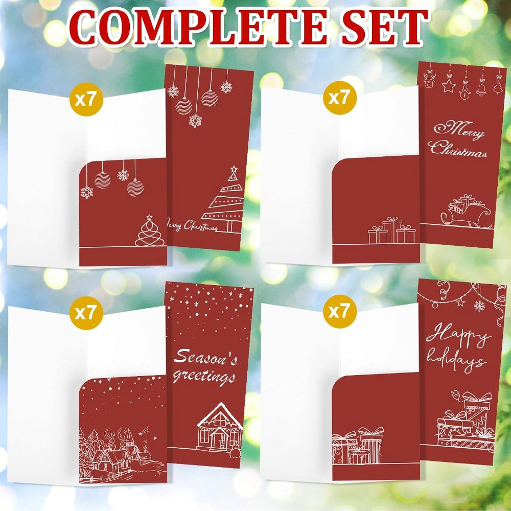 Christmas Money Holder Cards with Envelopes and Stickers, view 3