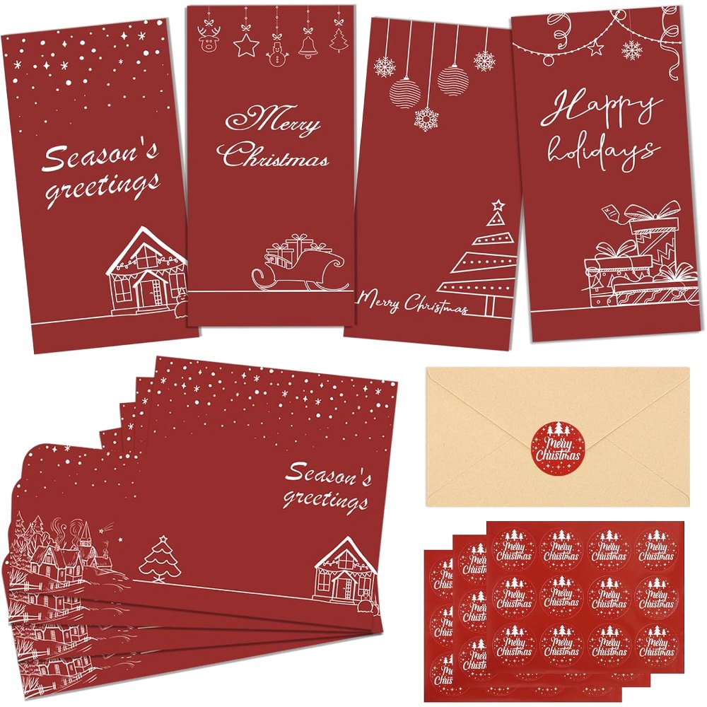Christmas Money Holder Cards with Envelopes and Stickers