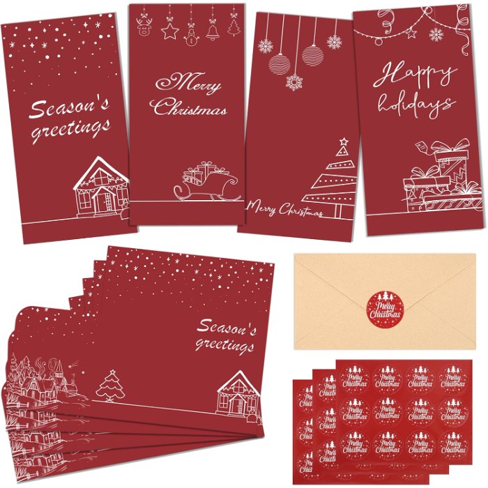 Christmas Money Holder Cards with Envelopes and Stickers