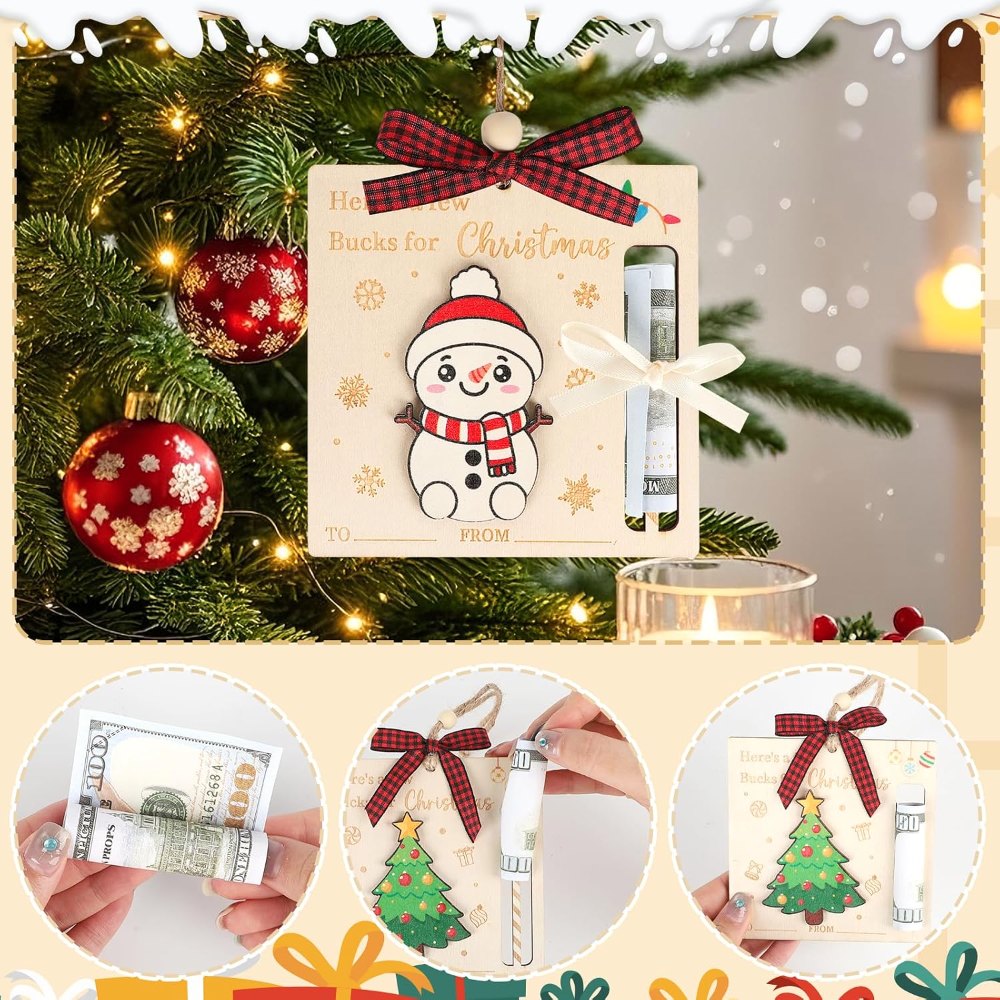 Christmas Money Holders for Cash Gifts Wooden Here’s A, view 3