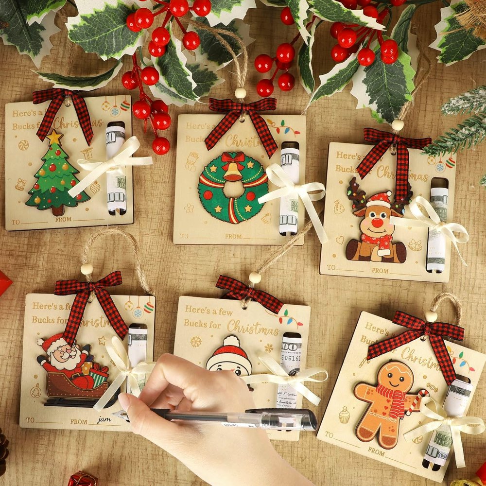 Christmas Money Holders for Cash Gifts Wooden Here’s A, view 4