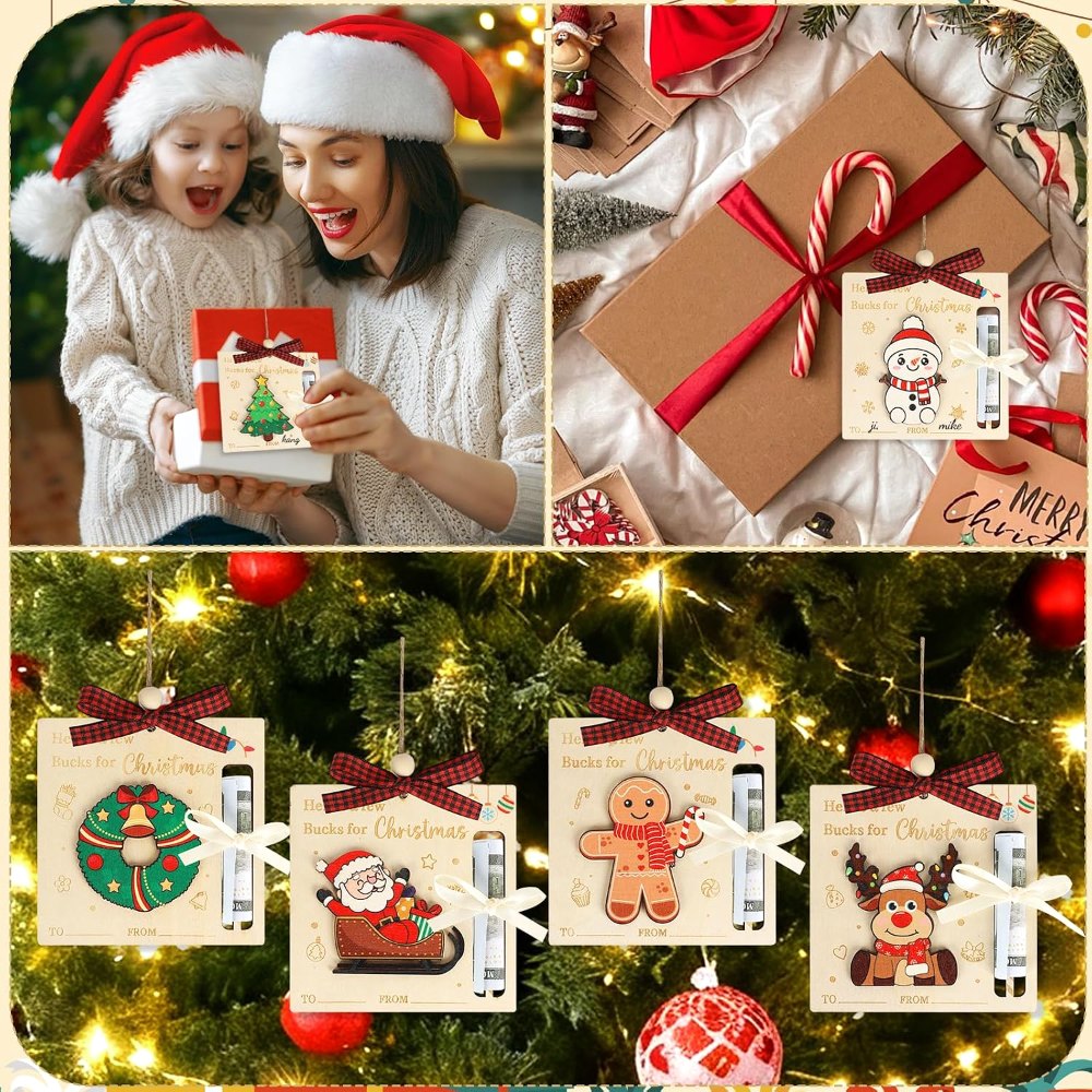 Christmas Money Holders for Cash Gifts Wooden Here’s A, view 6
