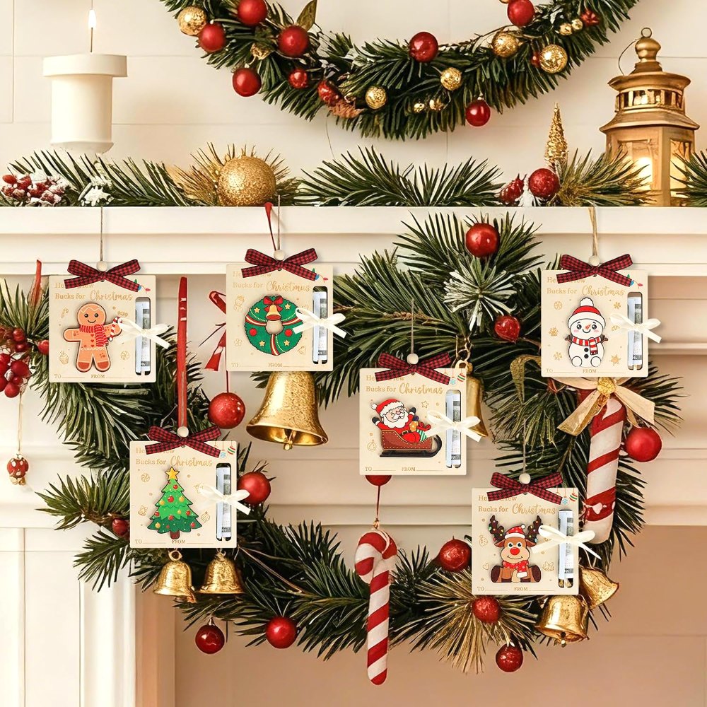 Christmas Money Holders for Cash Gifts Wooden Here’s A, detail 7