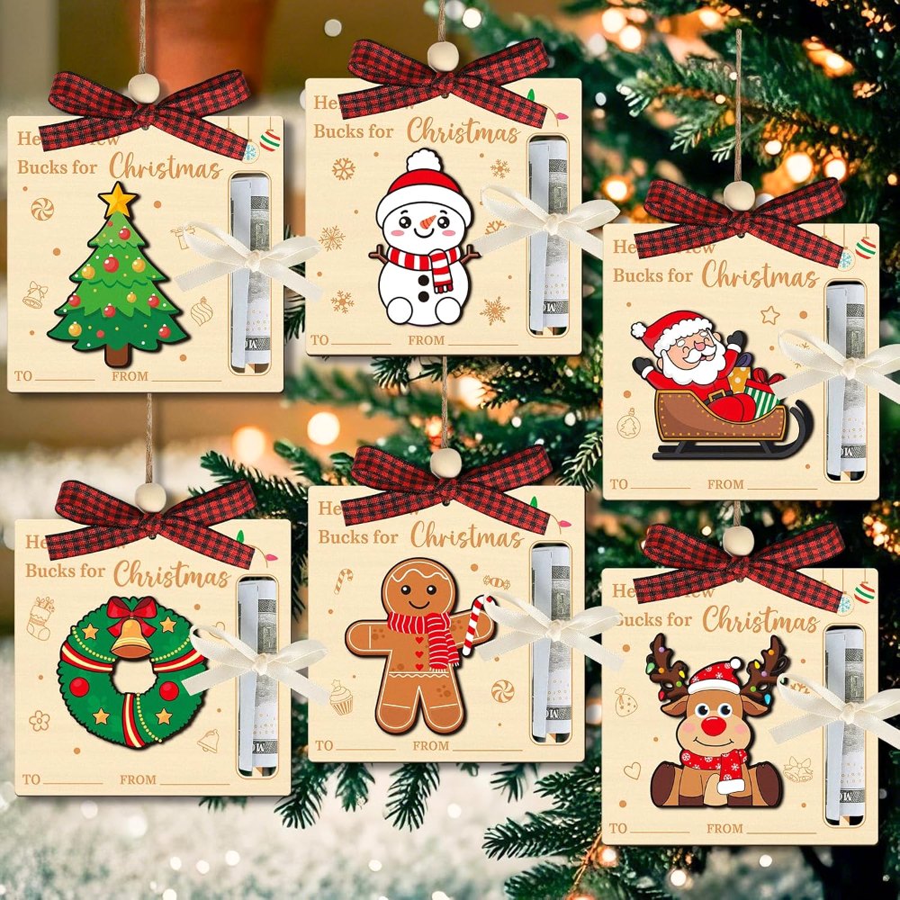 Christmas Money Holders for Cash Gifts Wooden Here’s A