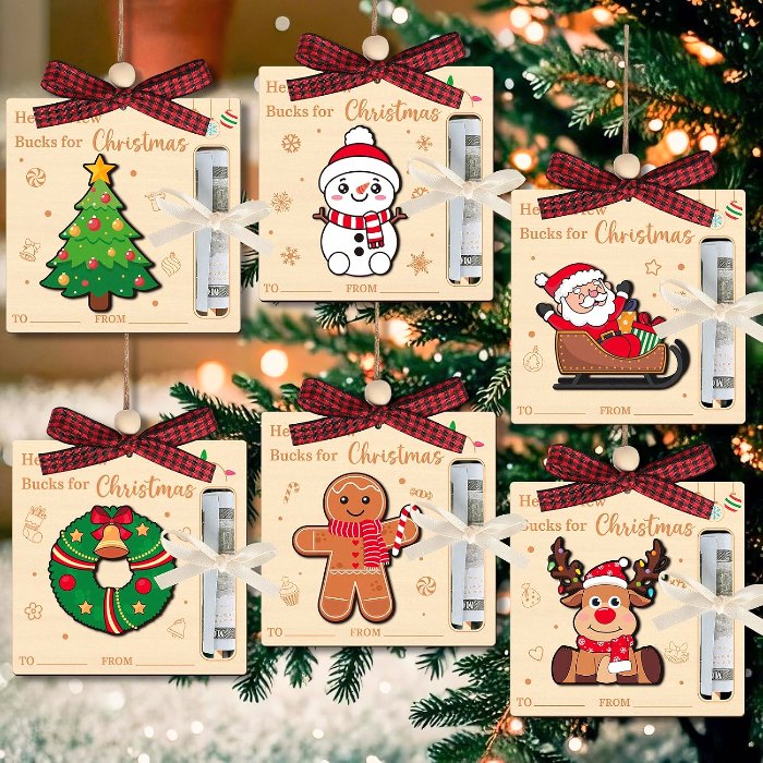 Christmas Money Holders for Cash Gifts Wooden Here’s A