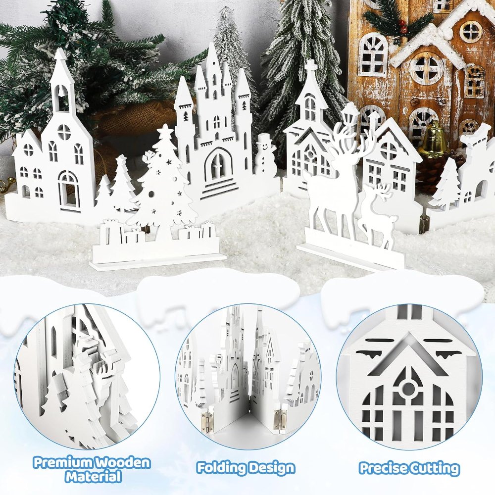 Christmas Village Set Christmas centerpieces for tables, view 3