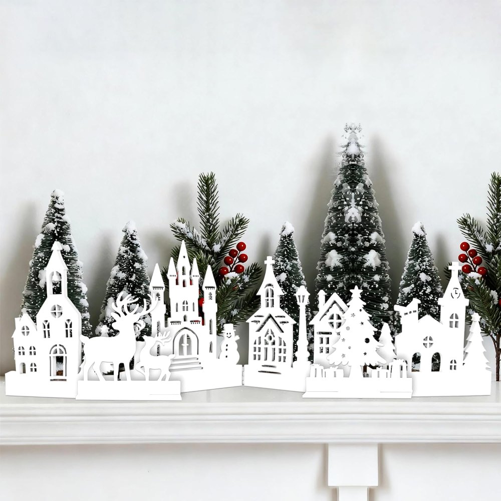 Christmas Village Set Christmas centerpieces for tables