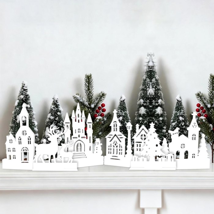 Christmas Village Set Christmas centerpieces for tables