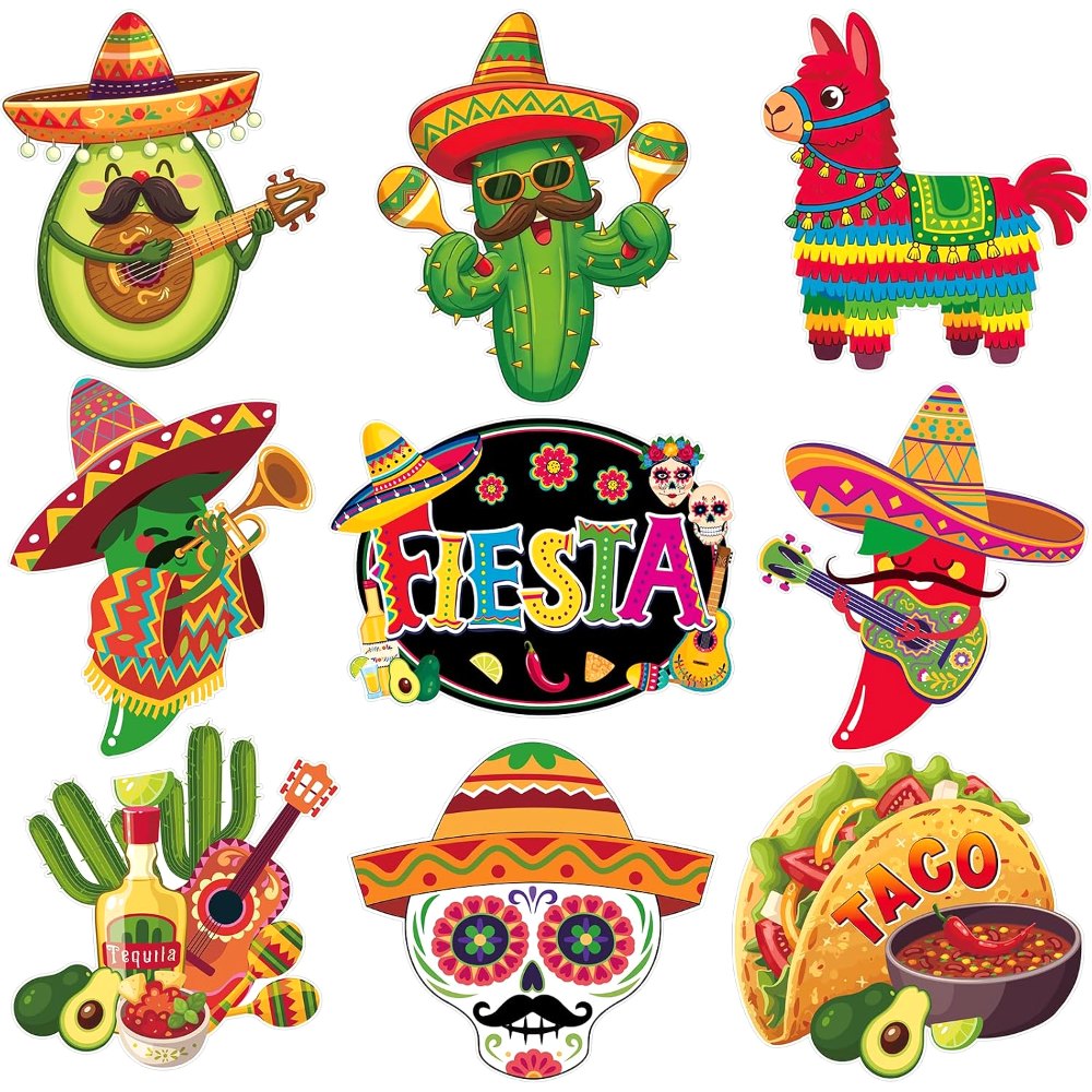 Cinco de Mayo Decorations Cutouts Set