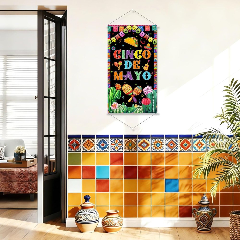 Cinco de Mayo Door Hanger Decorations Hanging Banner, view 3