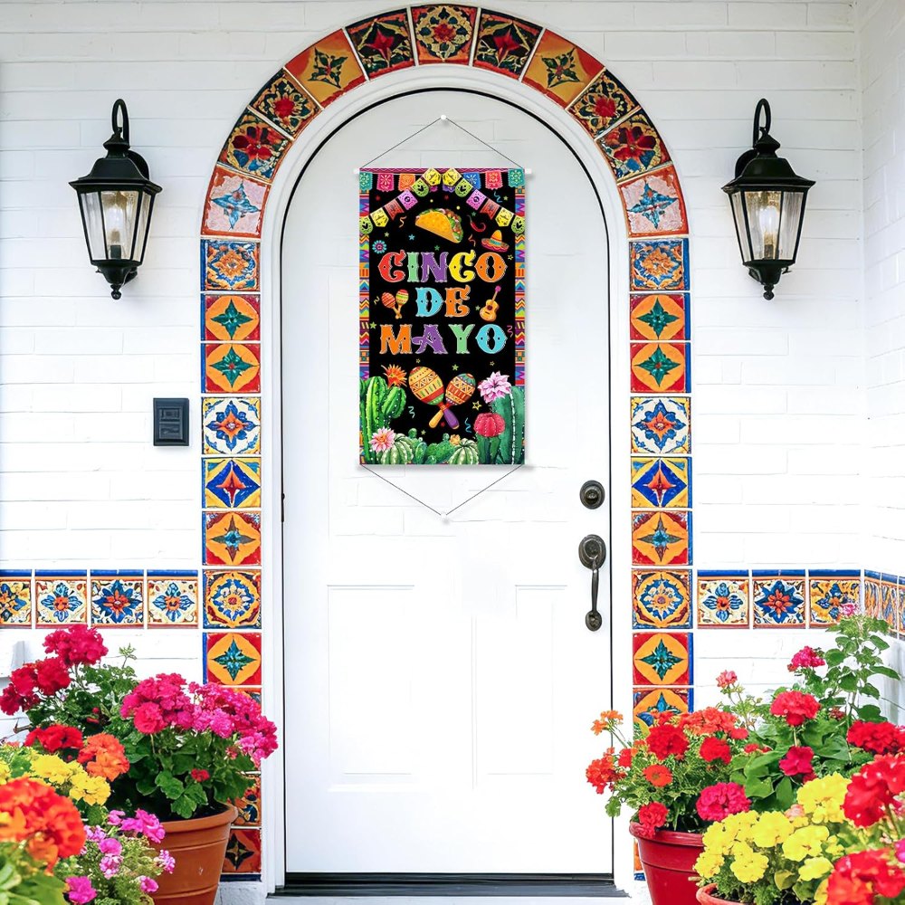Cinco de Mayo Door Hanger Decorations Hanging Banner, view 5