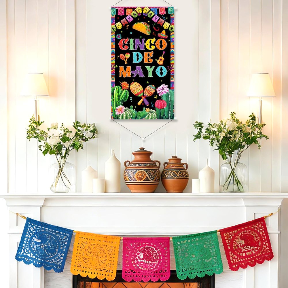 Cinco de Mayo Door Hanger Decorations Hanging Banner, view 6