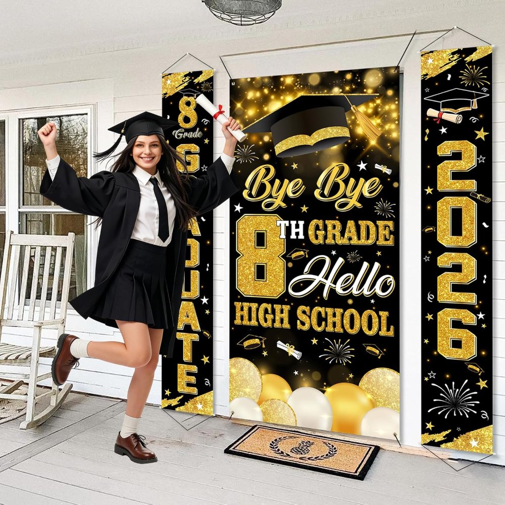 Class of 2026 Grade of 8 Graduation Banners for School, view 4