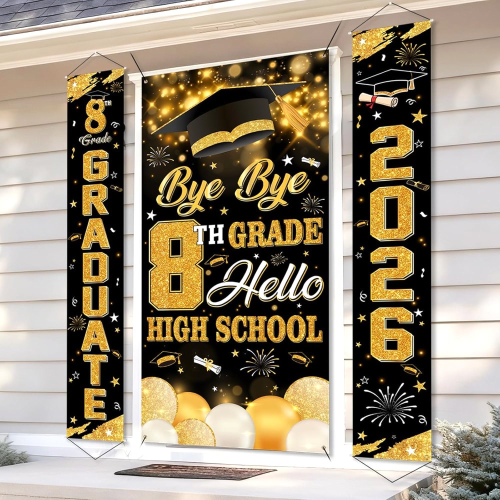 Class of 2026 Grade of 8 Graduation Banners for School, view 6