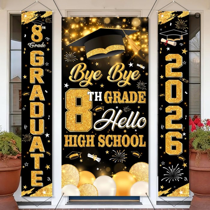Class of 2026 Grade of 8 Graduation Banners for School