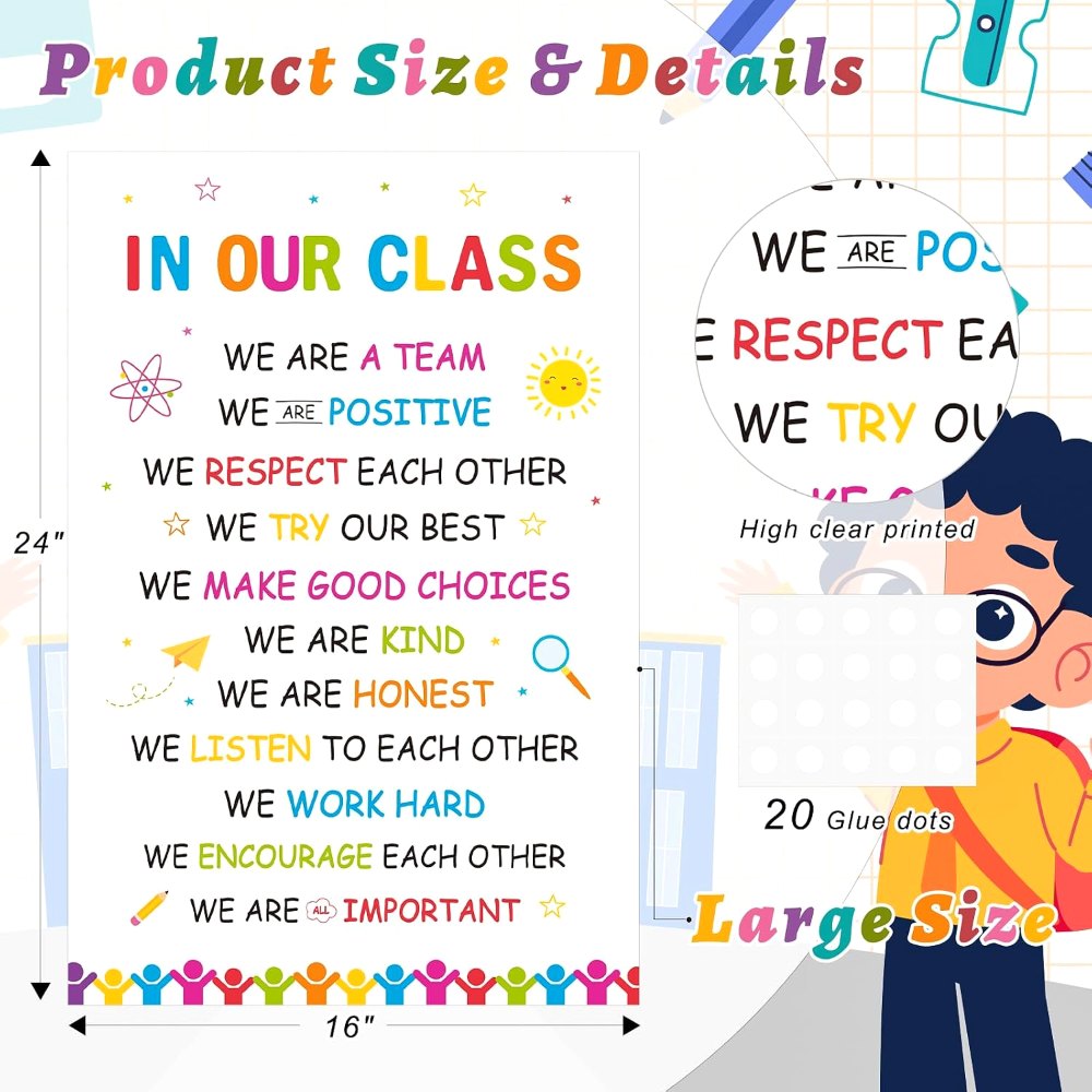 Classroom Rules Poster for Classroom Decorations, view 2