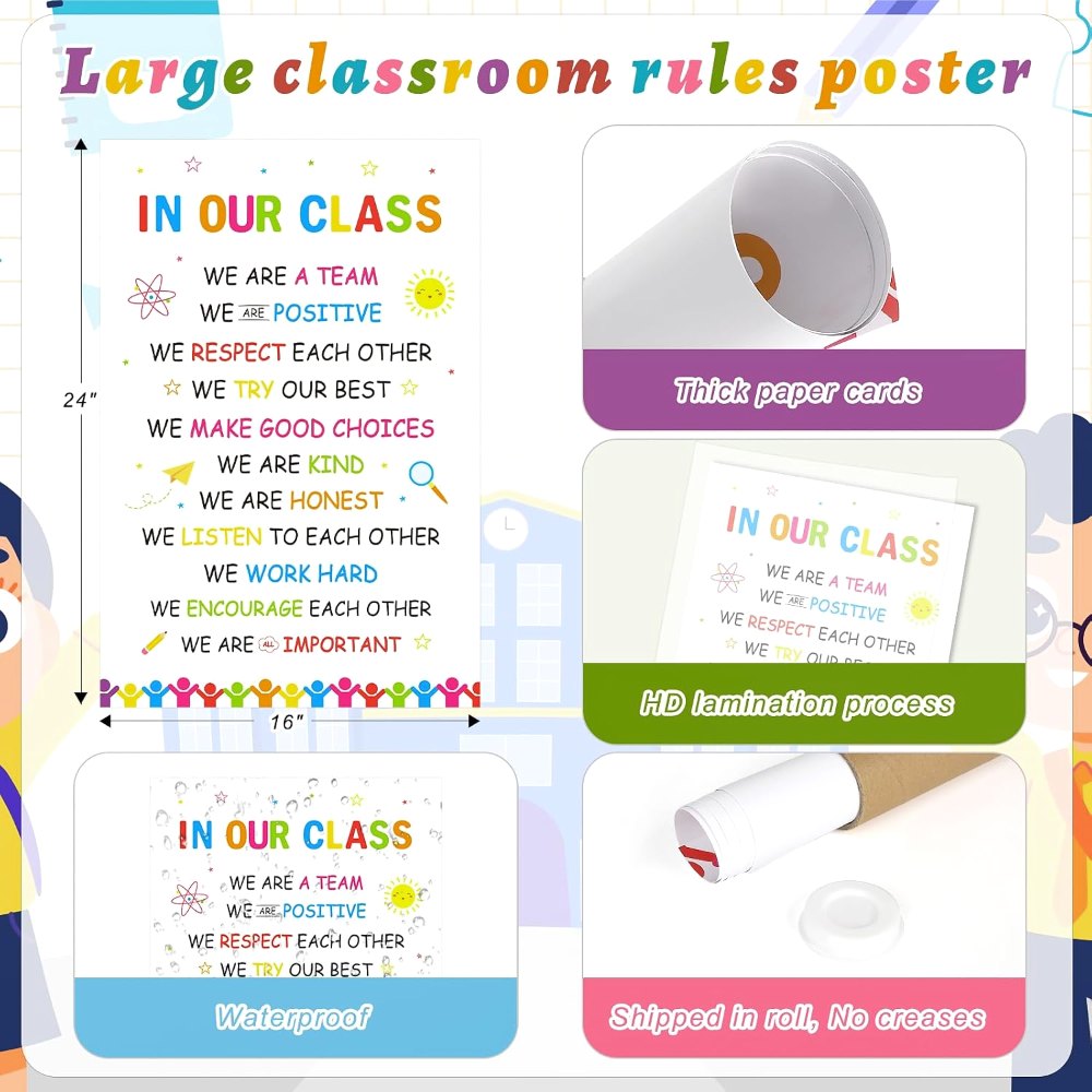 Classroom Rules Poster for Classroom Decorations, view 3
