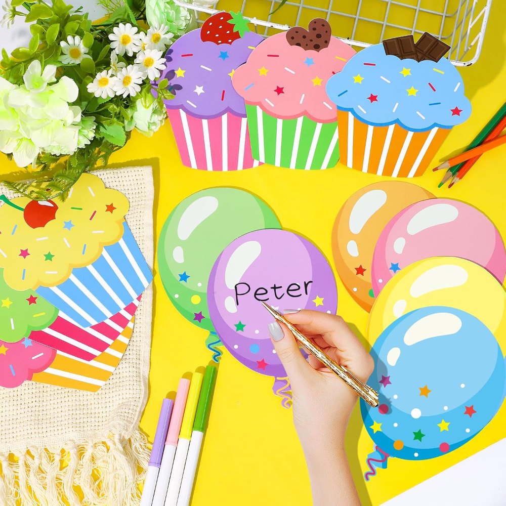 Colorful Balloon Cutouts Birthday Classroom Bulletin, view 4