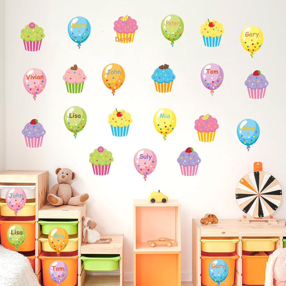 Colorful Balloon Cutouts Birthday Classroom Bulletin, view 6